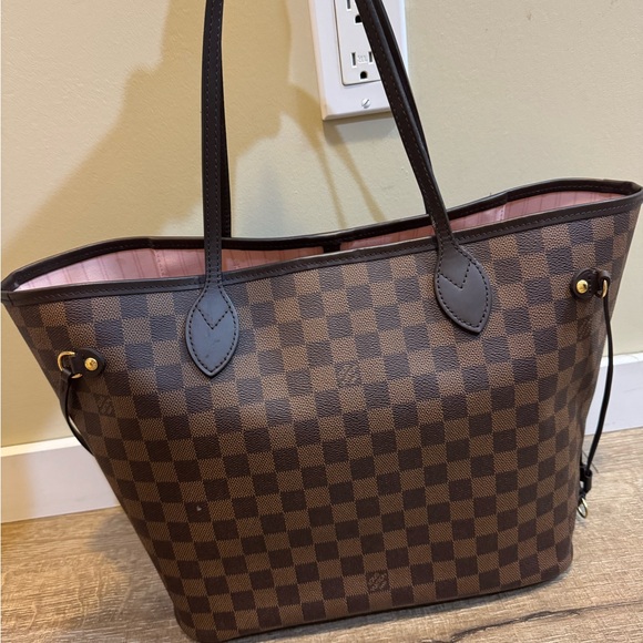 Louis Vuitton Brown Abene neverfull MM - Picture 1 of 6
